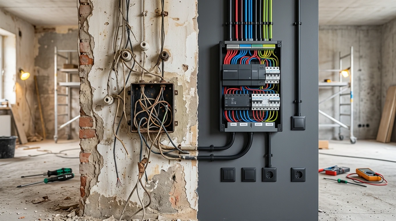 Jungen Elektrotechnik Elektriker in Eilendorf Sanierung